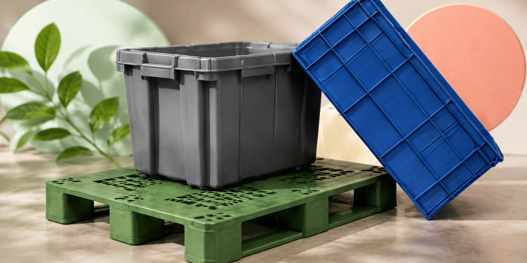 Sustainable circular plastic packaging and pallets