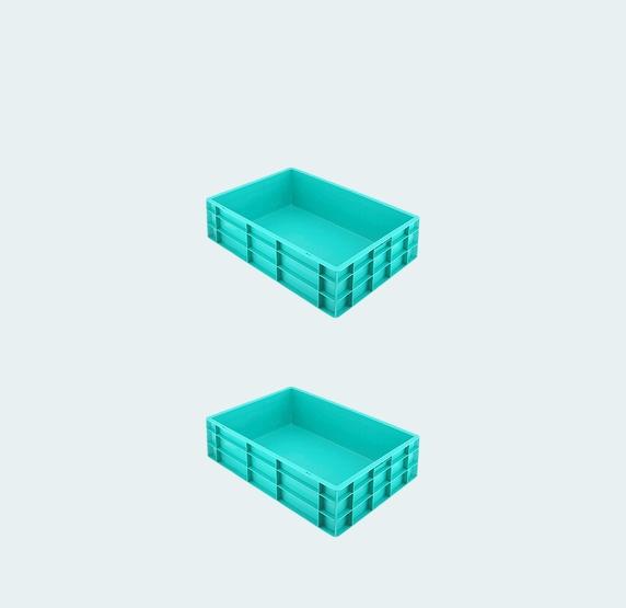 650×450 Solid-Base Crate — Pixelplast product photo