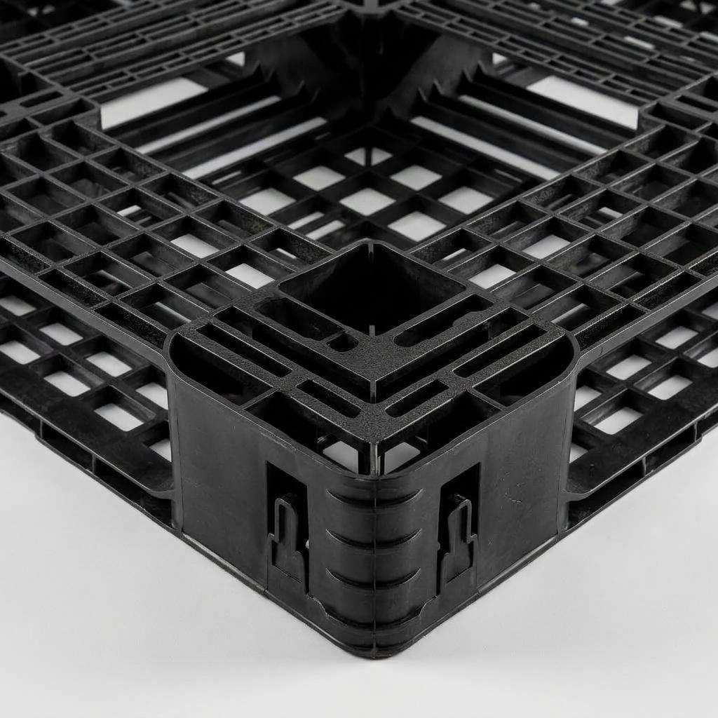 Square Low Profile Nestable Pallet — Pixelplast product photo