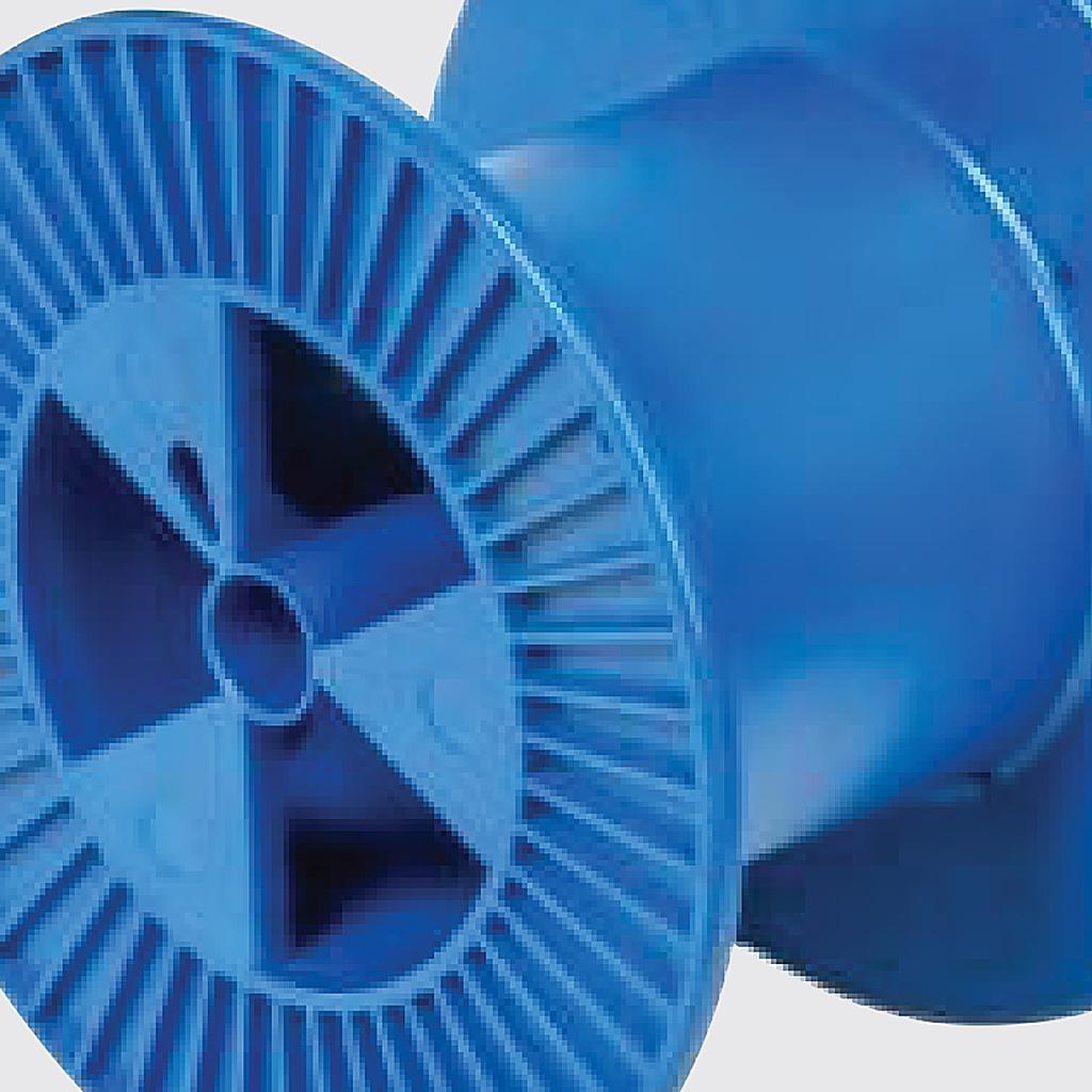 Radial-Rib Industrial Blue Spool 83×133 mm — Pixelplast product photo