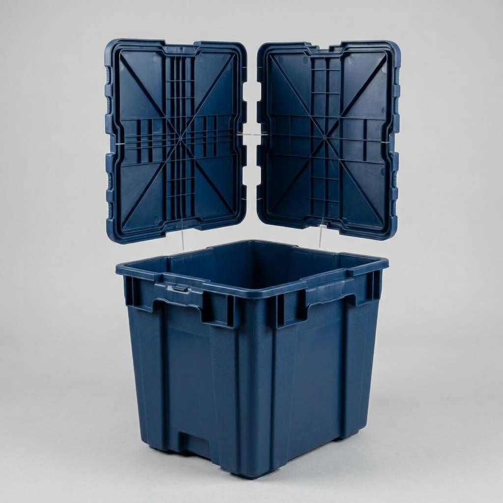 Attached-Lid Tote PT0023 — Pixelplast product photo