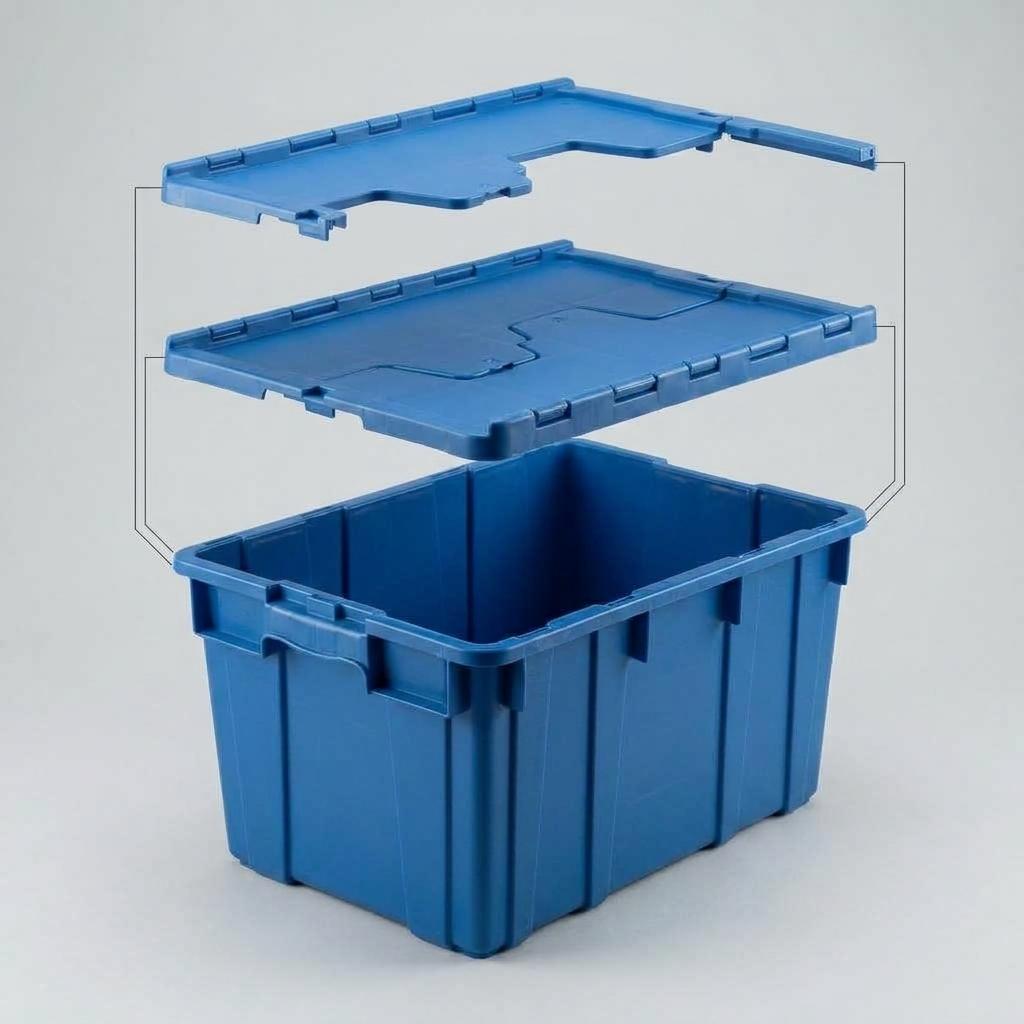 Attached-Lid Tote PT0024 — Pixelplast product photo