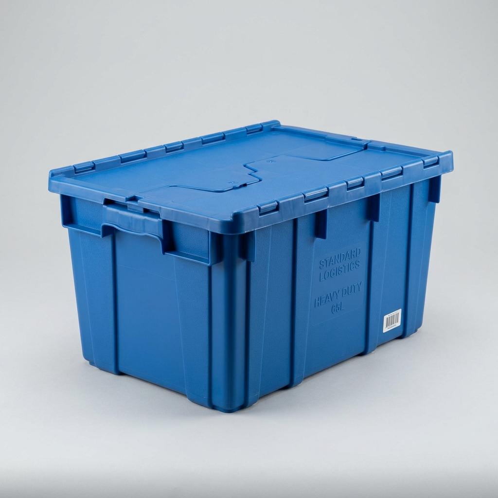 Pixelplast attached lid tote container